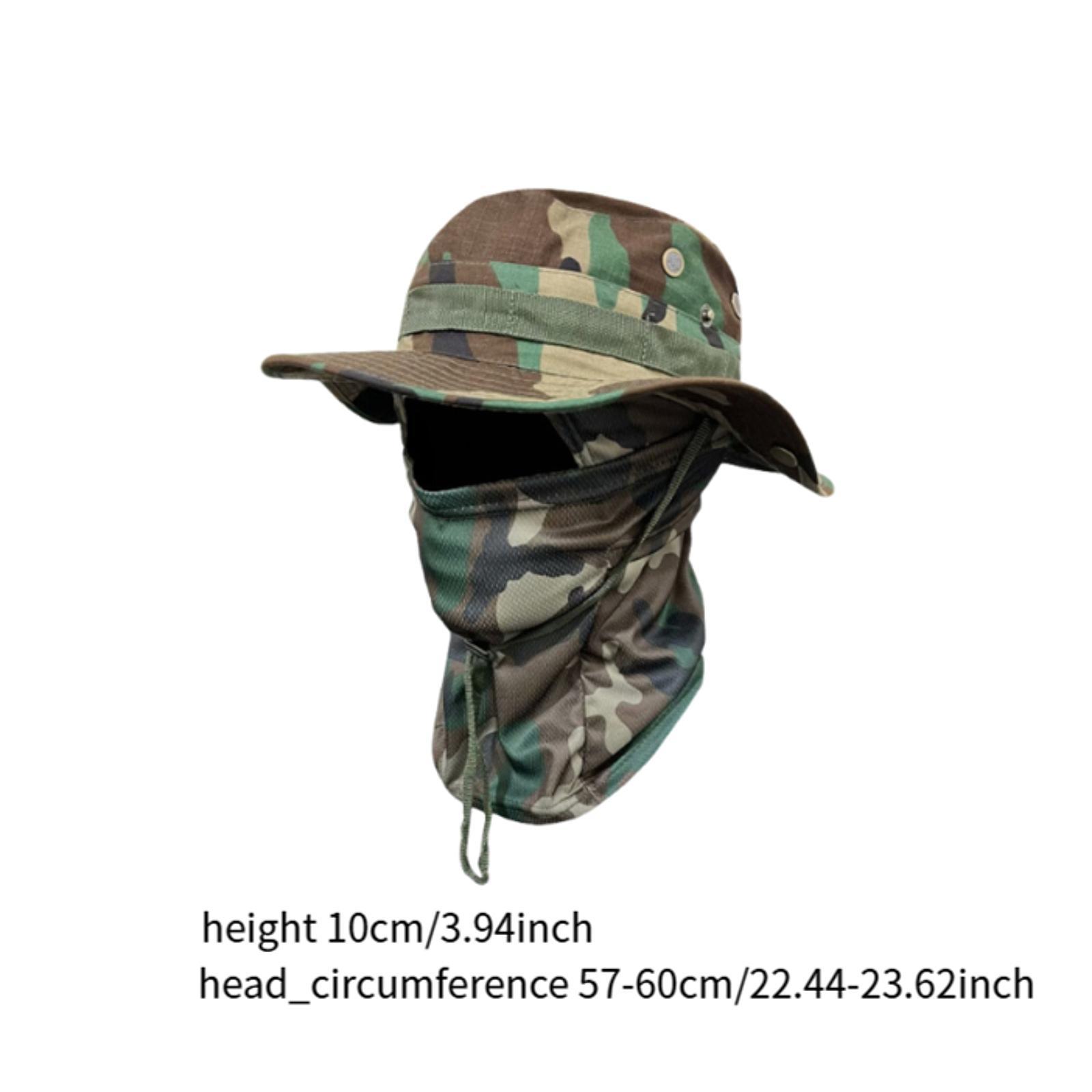 Outdoor Sport Hat - Boonie-Sonnenhut, robust, leicht, atmungsaktiv, mit Gesichtsschutz,