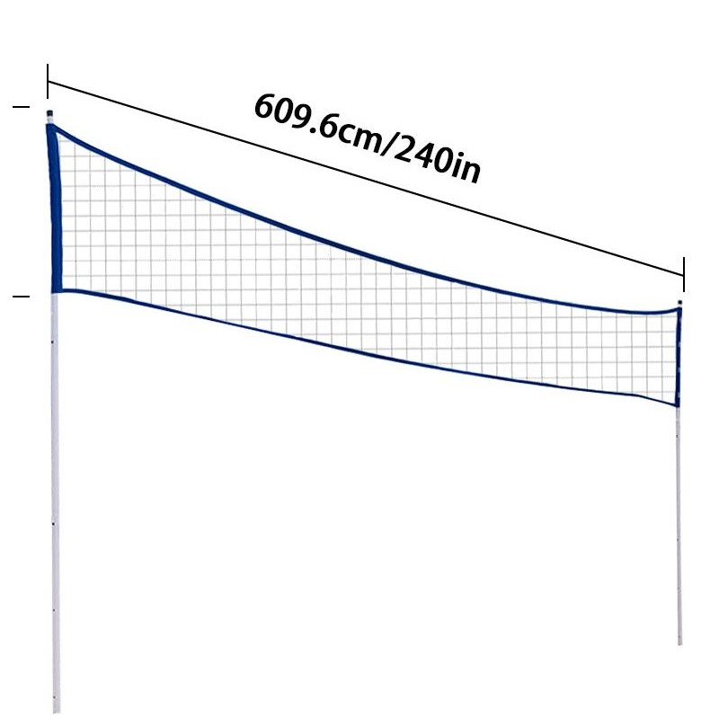 Outdoor Sports Net - Tragbares Badminton-Netz, professionelles Volleyball-Netz mit Tragetasche,