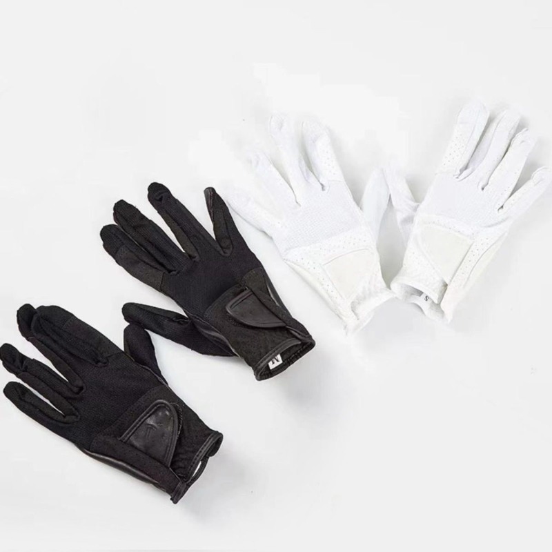 Horse Riding Glove - Sommer Atmungsaktive Silikon-Rutschfeste Reithandschuhe Schwarz Verschleißfeste