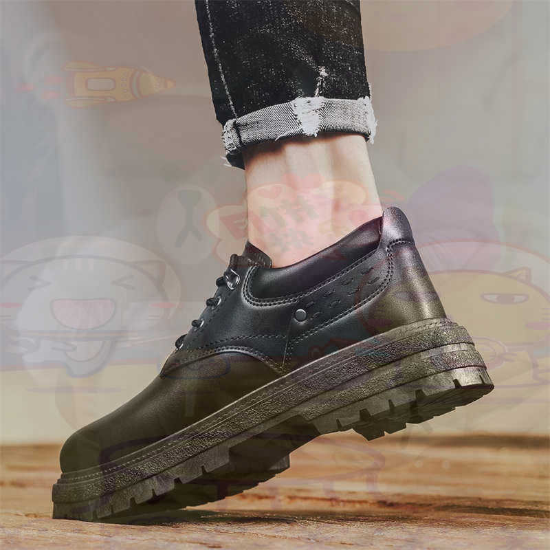 Outdoor Sport Name - Dunkles Naturleder, modische Turnschuhe, Tennis-Herren-Turnschuhe, modische