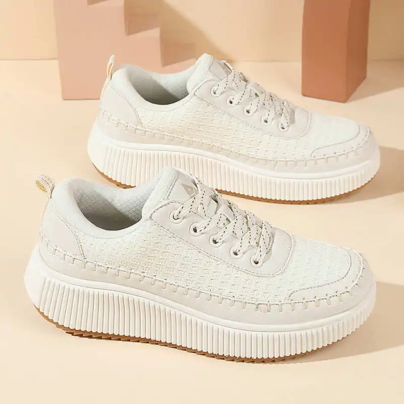 Outdoor Sport Name - Braune Schuhe für Damen, flache Schuhe,