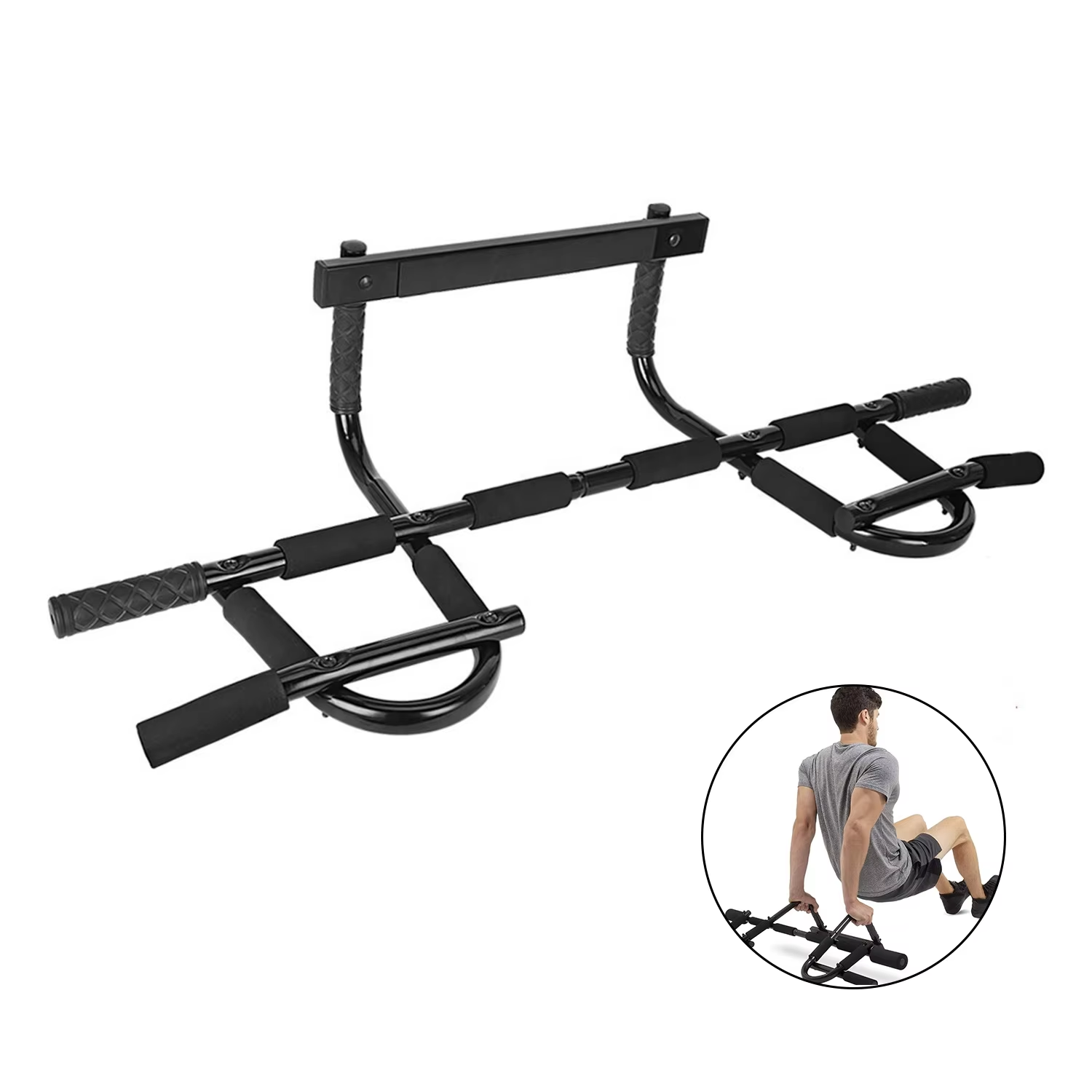 Chin Bar Doorway - Fitness-Türstange für Oberkörpertraining, Klimmzugstange, Parallettes, Klimmzugstange