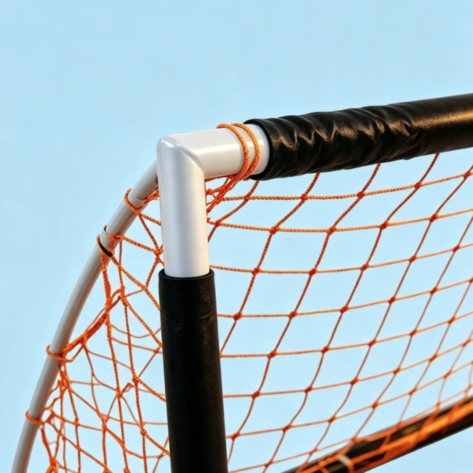 Outdoor Sports Net - Tragbares Fußballtor, orangefarbenes Netz, freistehendes Fußballtor,
