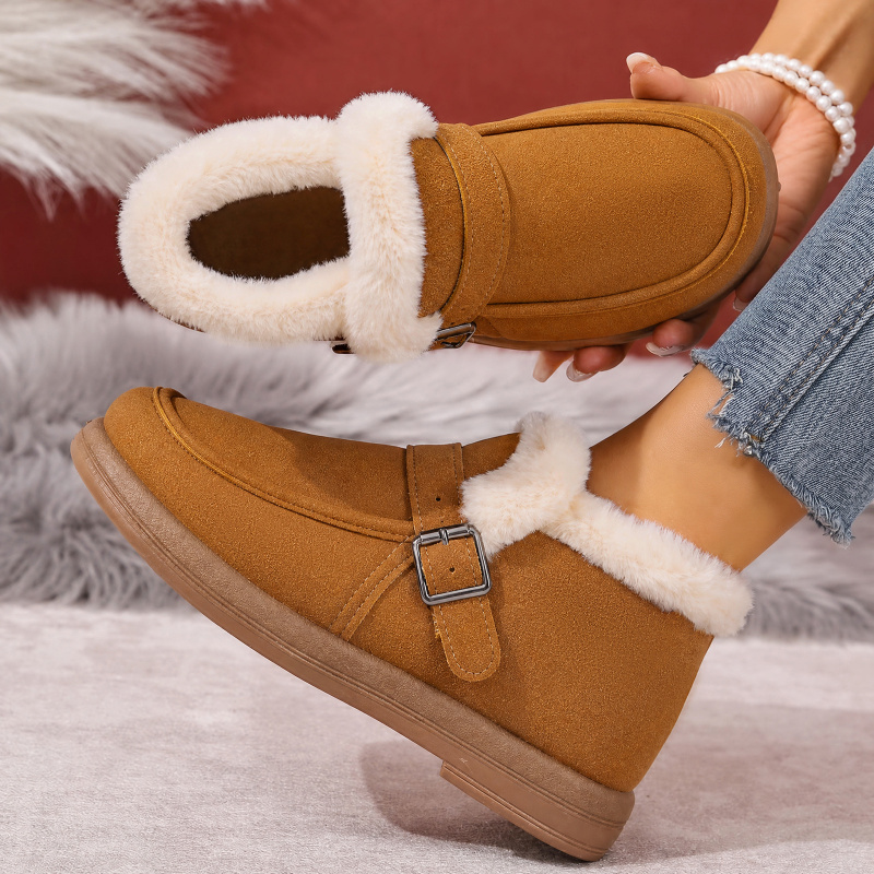Outdoor Sports Leisure - Modische Damen Baumwoll-Schneestiefel Warmes Plüschfutter Dicke