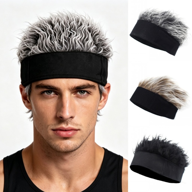 Outdoor Sport Hat - Unisex Synthetische Perücke mit Spikes, Haarband-Mütze,