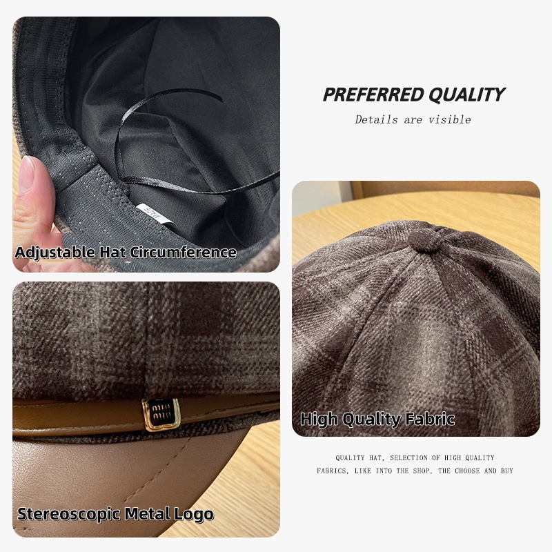 Neue pu Leder Patchwork Gitter – Outdoor Sport Hat Bewertung und Preis